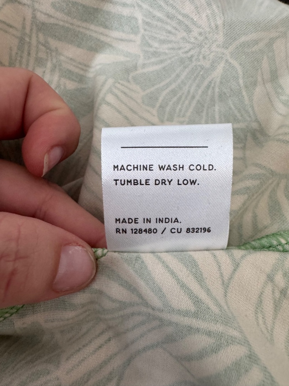 NEW PACT Fit & Flare Open Back Maxi Dress Jade Palms Organic Cotton XS DD - Picture 8 of 8